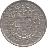 1943 NEW ZEALAND SILVER HALFCROWN - SILVER WORLD COINS - Cambridgeshire Coins
