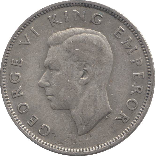 1943 ONE FLORIN NEW ZEALAND SILVER - SILVER WORLD COINS - Cambridgeshire Coins
