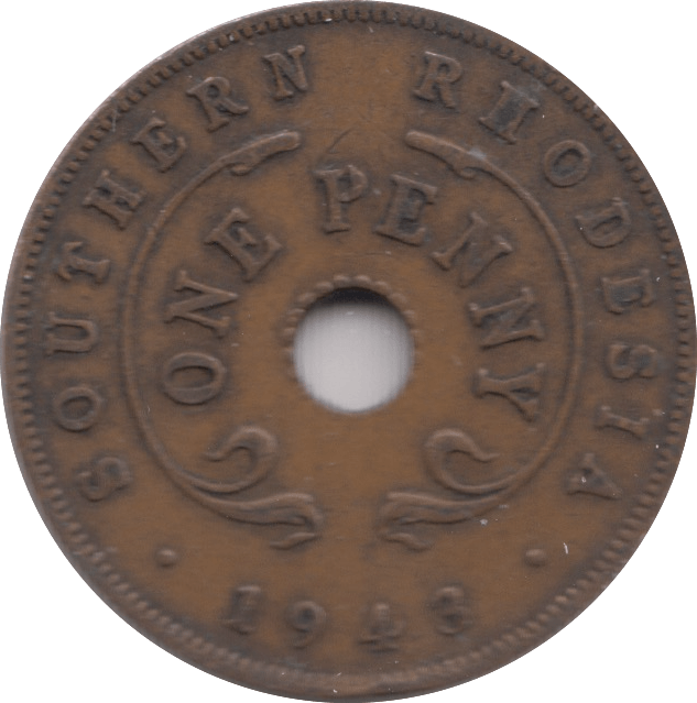 1943 ONE PENNY RHODESIA/ ZIMBABWE - WORLD COINS - Cambridgeshire Coins