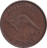 1943 PENNY AUSTRALIA - WORLD COINS - Cambridgeshire Coins