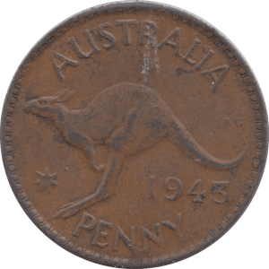 1943 PENNY AUSTRALIA - WORLD COINS - Cambridgeshire Coins