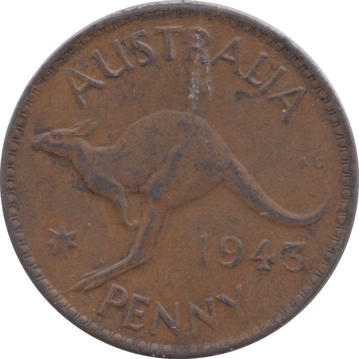 1943 PENNY AUSTRALIA - WORLD COINS - Cambridgeshire Coins