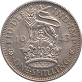1943 SHILLING ( AUNC ) - Shilling - Cambridgeshire Coins