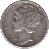 1943 SILVER 1 DIME USA - SILVER WORLD COINS - Cambridgeshire Coins