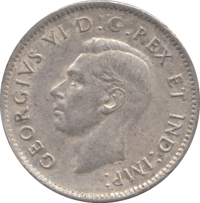 1943 SILVER 10 CENTS CANADA - SILVER WORLD COINS - Cambridgeshire Coins