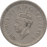 1943 SILVER 1/4 RUPEE INDIA 6 - SILVER WORLD COINS - Cambridgeshire Coins