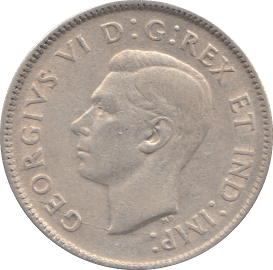 1943 SILVER 25 CENTS CANADA - SILVER WORLD COINS - Cambridgeshire Coins