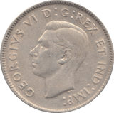 1943 SILVER 25 CENTS CANADA - SILVER WORLD COINS - Cambridgeshire Coins