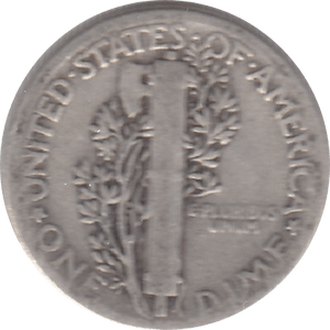 1943 SILVER DIME USA - SILVER WORLD COINS - Cambridgeshire Coins
