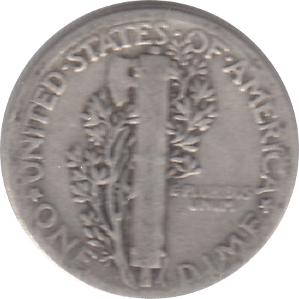 1943 SILVER DIME USA - SILVER WORLD COINS - Cambridgeshire Coins