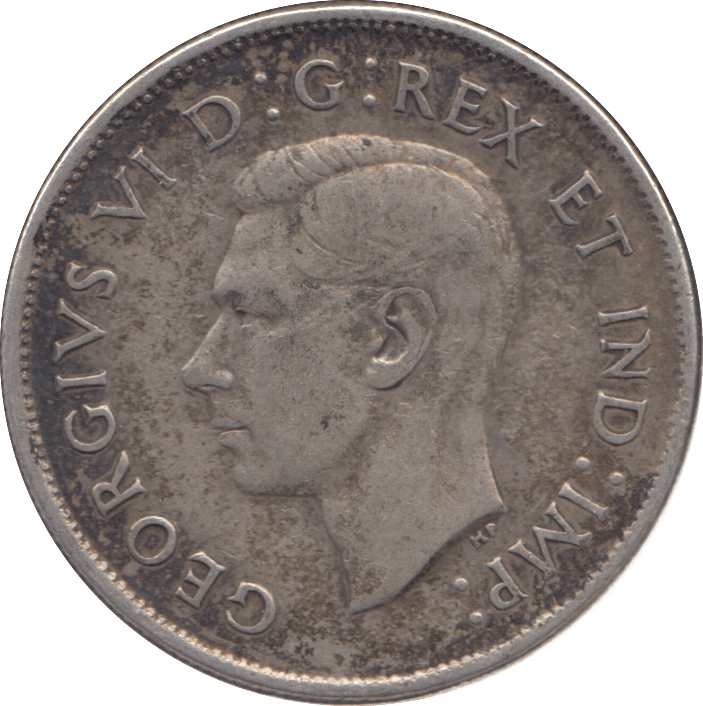 1943 SILVER FIFTY CENTS CANADA - SILVER WORLD COINS - Cambridgeshire Coins