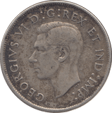 1943 SILVER FIFTY CENTS CANADA - SILVER WORLD COINS - Cambridgeshire Coins