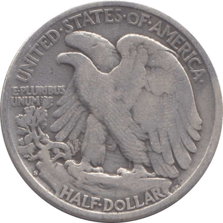 1943 SILVER HALF DOLLAR USA A - WORLD SILVER COINS - Cambridgeshire Coins