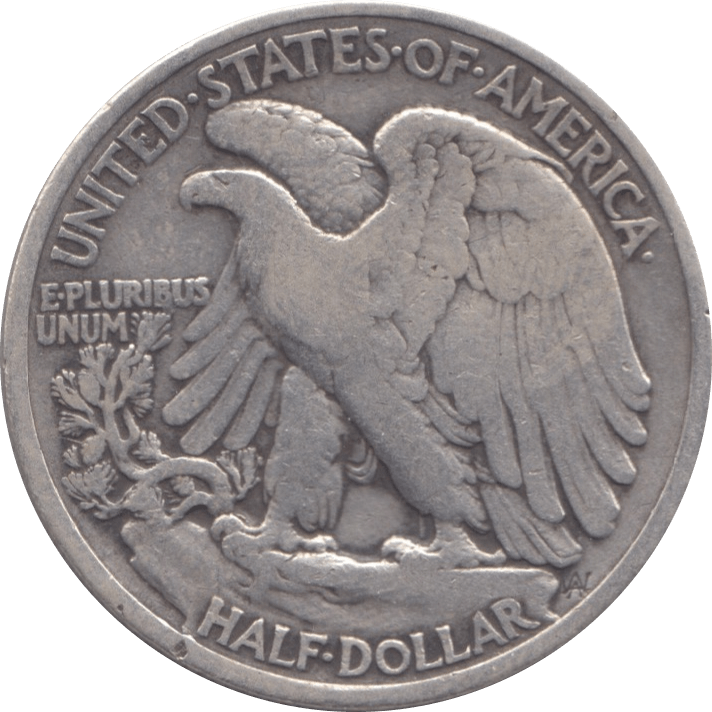 1943 SILVER HALF DOLLAR USA C - WORLD SILVER COINS - Cambridgeshire Coins