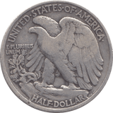 1943 SILVER HALF DOLLAR USA C - WORLD SILVER COINS - Cambridgeshire Coins
