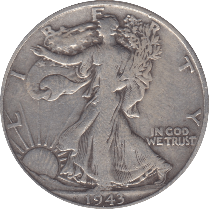 1943 SILVER HALF DOLLAR USA C - WORLD SILVER COINS - Cambridgeshire Coins