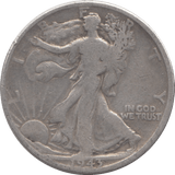 1943 SILVER HALF DOLLAR USA - SILVER WORLD COINS - Cambridgeshire Coins
