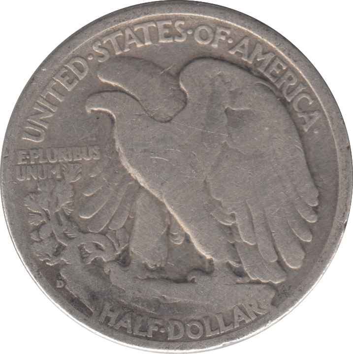 1943 SILVER HALF DOLLAR USA - SILVER WORLD COINS - Cambridgeshire Coins