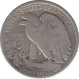 1943 SILVER HALF DOLLAR USA - SILVER WORLD COINS - Cambridgeshire Coins