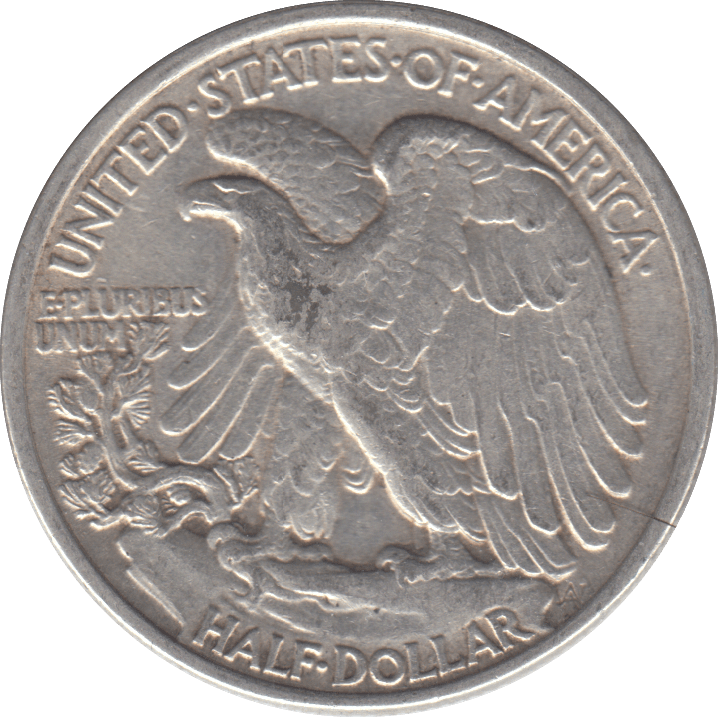 1943 SILVER HALF DOLLAR USA - SILVER WORLD COINS - Cambridgeshire Coins