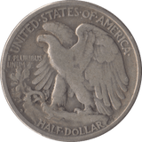 1943 SILVER HALF DOLLAR USA - SILVER WORLD COINS - Cambridgeshire Coins