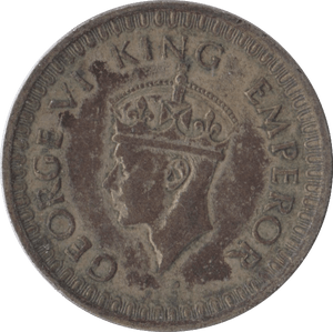 1943 SILVER INDIA HALF RUPEE - WORLD COINS - Cambridgeshire Coins