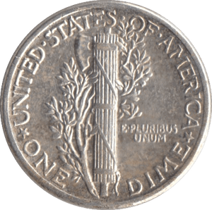 1943 SILVER ONE DIME USA - SILVER WORLD COINS - Cambridgeshire Coins