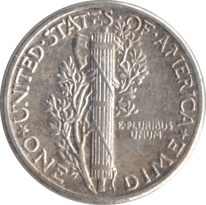 1943 SILVER ONE DIME USA - SILVER WORLD COINS - Cambridgeshire Coins
