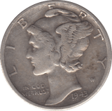 1943 SILVER USA ONE DIME - SILVER WORLD COINS - Cambridgeshire Coins