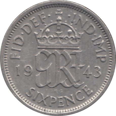 1943 SIXPENCE ( EF ) 1 - Sixpence - Cambridgeshire Coins