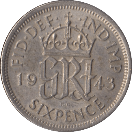 1943 SIXPENCE ( EF ) - Sixpence - Cambridgeshire Coins