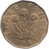 1943 THREEPENCE ( BU ) 23 - Threepence - Cambridgeshire Coins