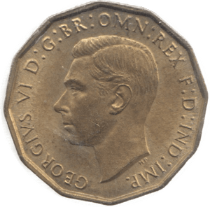 1943 THREEPENCE ( UNC ) 26 - Threepence - Cambridgeshire Coins