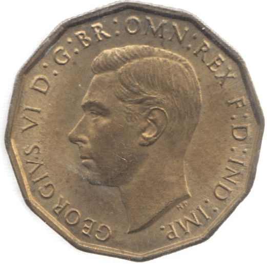 1943 THREEPENCE ( UNC ) 26 - Threepence - Cambridgeshire Coins