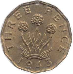 1943 THREEPENCE ( UNC ) 26 - Threepence - Cambridgeshire Coins