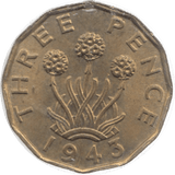 1943 THREEPENCE ( UNC ) 26 - Threepence - Cambridgeshire Coins
