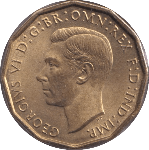 1943 THREEPENCE ( UNC ) 2 - Threepence - Cambridgeshire Coins