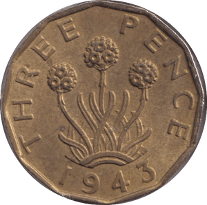 1943 THREEPENCE ( UNC ) - Threepence - Cambridgeshire Coins
