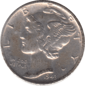 1943 USA SILVER DIME 10 CENTS - SILVER WORLD COINS - Cambridgeshire Coins