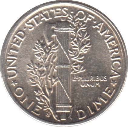 1943 USA SILVER DIME SAN FRANCISCO MINT - SILVER WORLD COINS - Cambridgeshire Coins