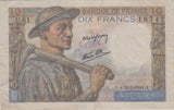 1944 10 FRANCS FRENCH BANKNOTE REF 1413 - World Banknotes - Cambridgeshire Coins