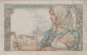 1944 10 FRANCS FRENCH BANKNOTE REF 1413 - World Banknotes - Cambridgeshire Coins