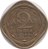 1944 2 ANNAS INDIA - WORLD COINS - Cambridgeshire Coins