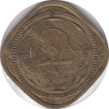 1944 2 ANNAS INDIA - WORLD COINS - Cambridgeshire Coins