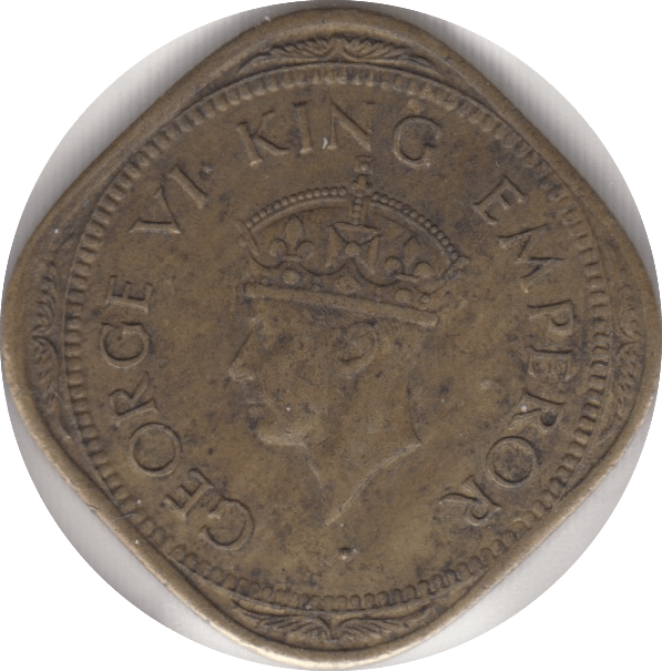 1944 2 ANNAS INDIA - WORLD COINS - Cambridgeshire Coins