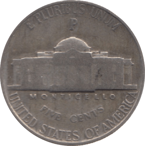 1944 5 CENTS USA - WORLD COINS - Cambridgeshire Coins