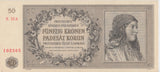 1944 50 KRONEN BANKNOTE BOHEMIA MORAVIA ( FINE-VF ) REF 705 - World Banknotes - Cambridgeshire Coins