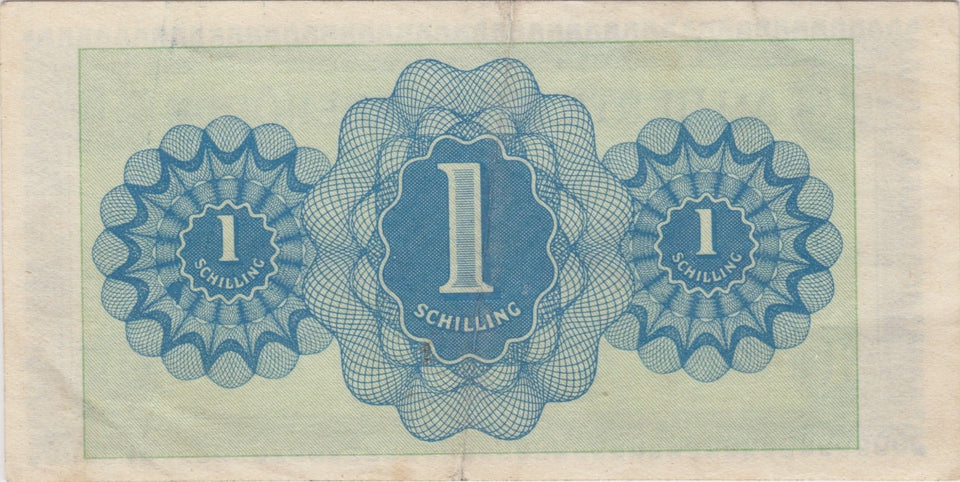 1944 AUSTRIAN ALLIED MILITARY BANKNOTE 1 SCHILLING REF 1374 - World Banknotes - Cambridgeshire Coins