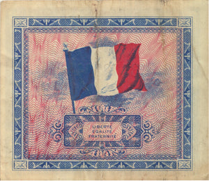 1944 BANK OF FRANCE 2 FRANCS BANKNOTE REF 1275 - World Banknotes - Cambridgeshire Coins