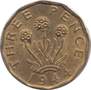 1944 BRASS THREEPENCE ( BU ) 3 - Threepence - Cambridgeshire Coins